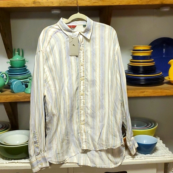 💥SOLD💥Tommy Bahama 100% Light-Weight Linen Shirt"NWTO" - Picture 1 of 13